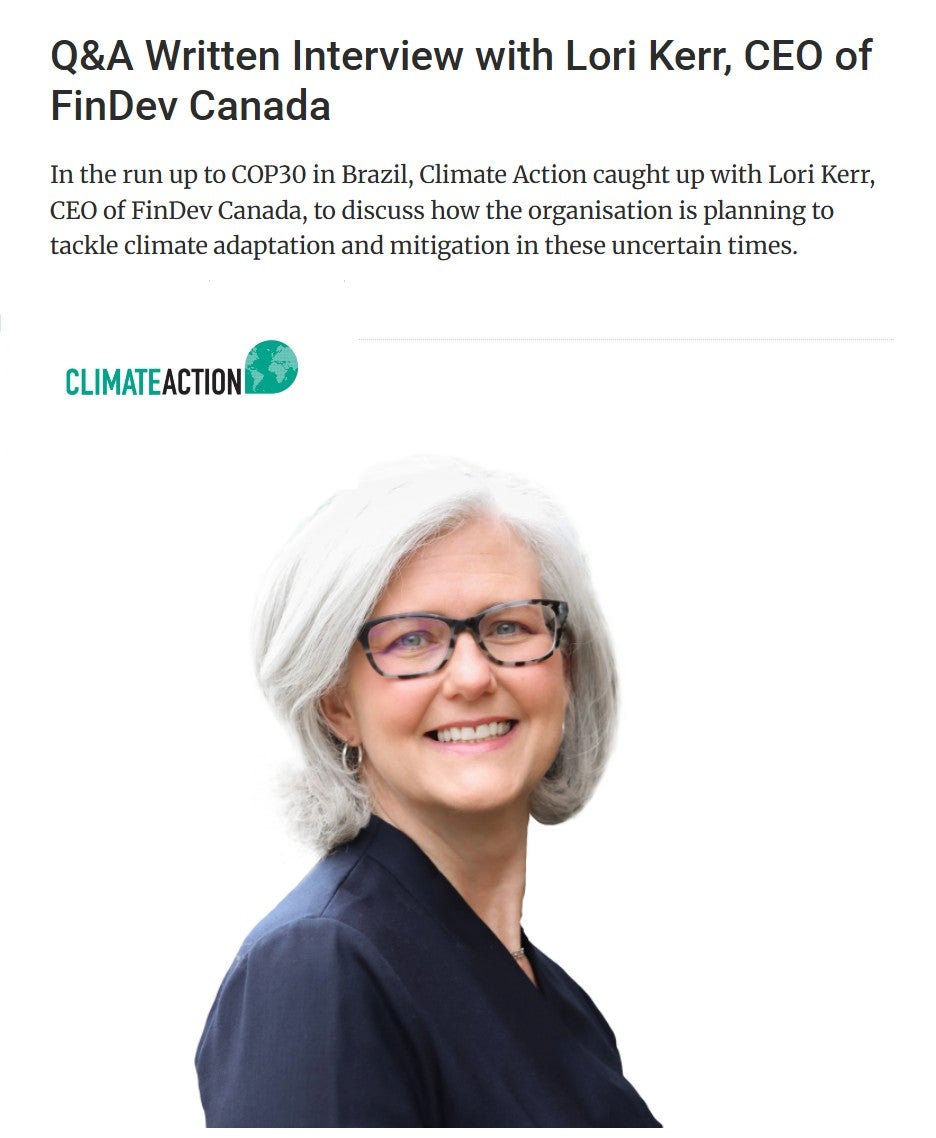 Screenshot of Lori Kerr's interview with Climate Action