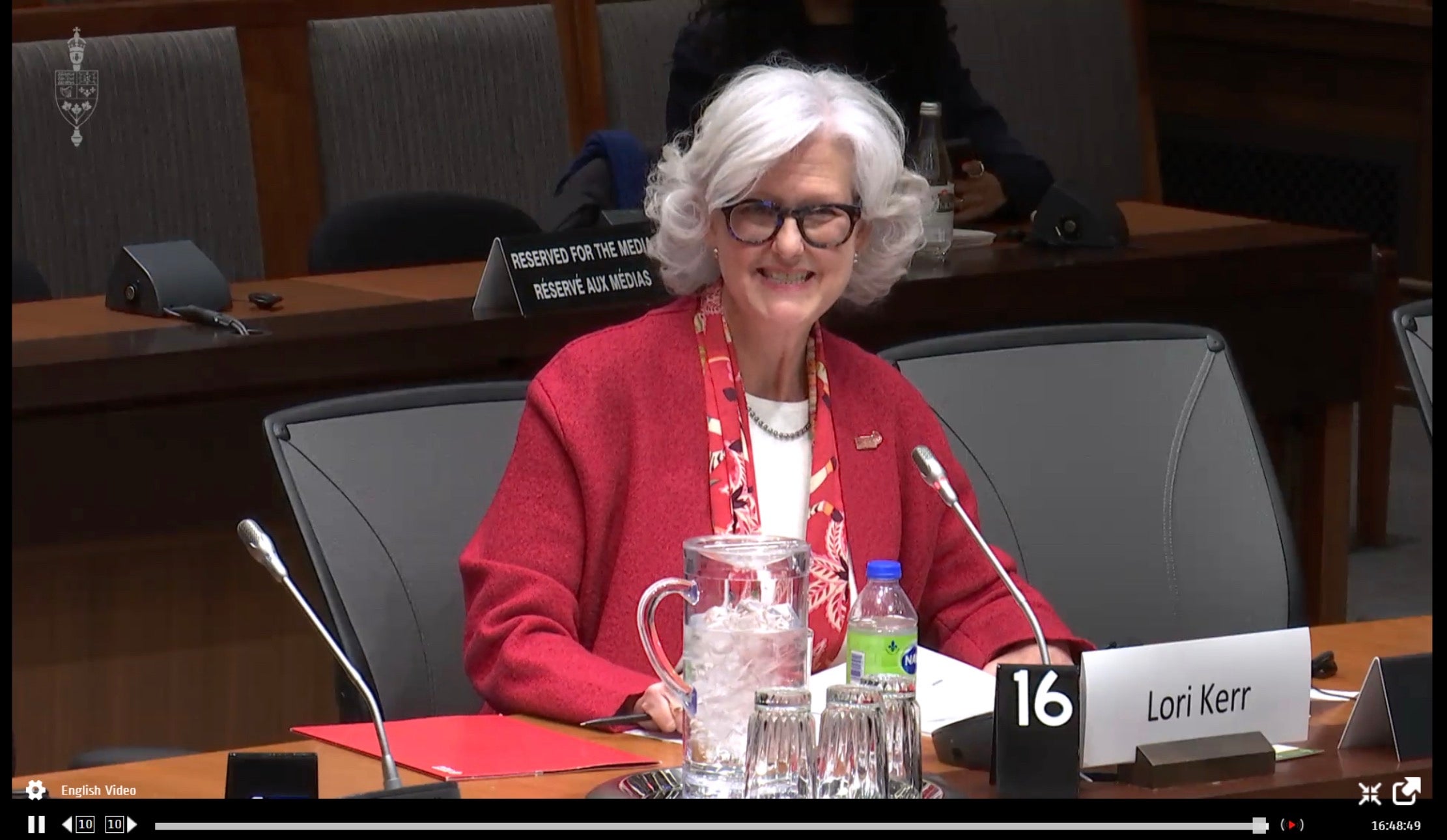 Picture of Lori Kerr at the House of Commons Standing Committee on Foreign Affairs and International Development