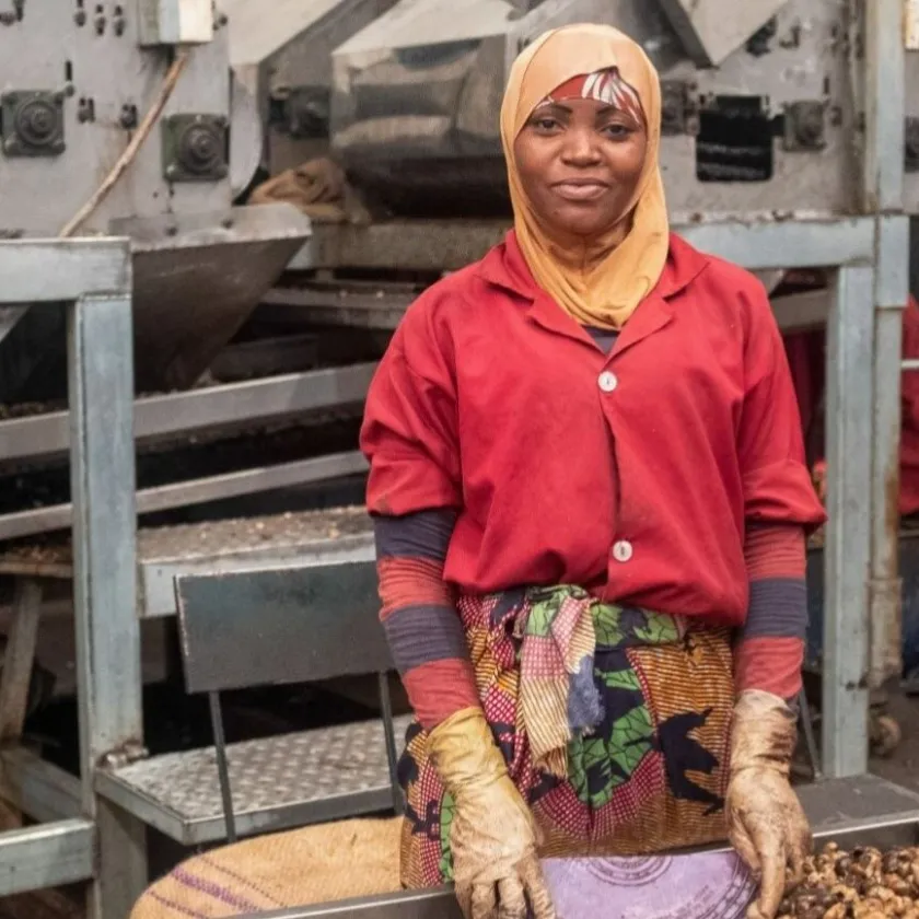 ETG female worker in an agricultural facility