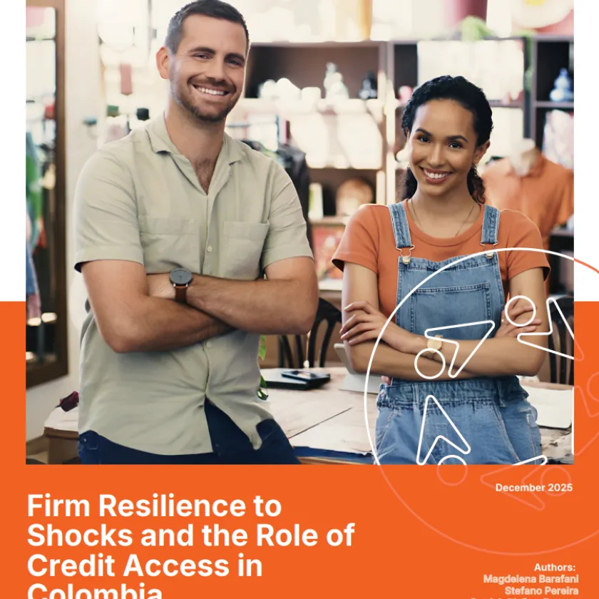 Cover of the report titled Firm Resilience to Shocks and the Role of Credit Access in Colombia