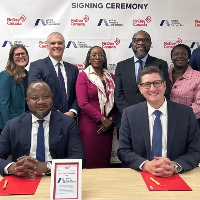 AFC signing ceremony group photo