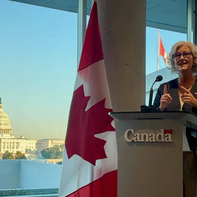 Picture of Lori Kerr at the World Bank Annual Meetings