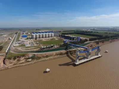 Bird’s eye view of a factory