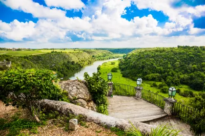 Scenic view of lush landscape