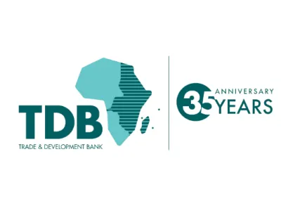 Graphic of Africa and the company logo