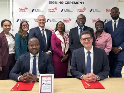 AFC signing ceremony group photo