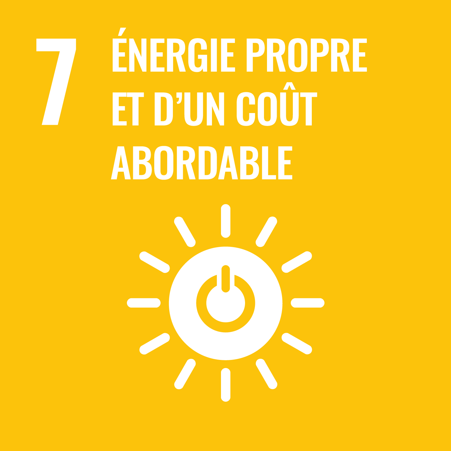 Objectif 7 : Énergie propre et d‘un coût abordable